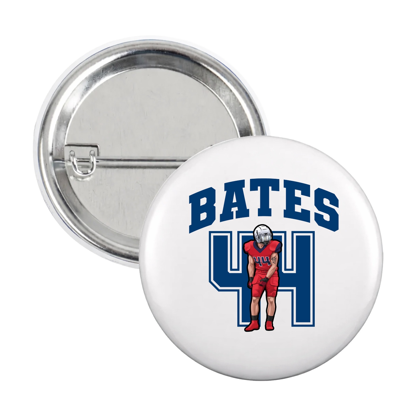 Game Day Button — Number in White
