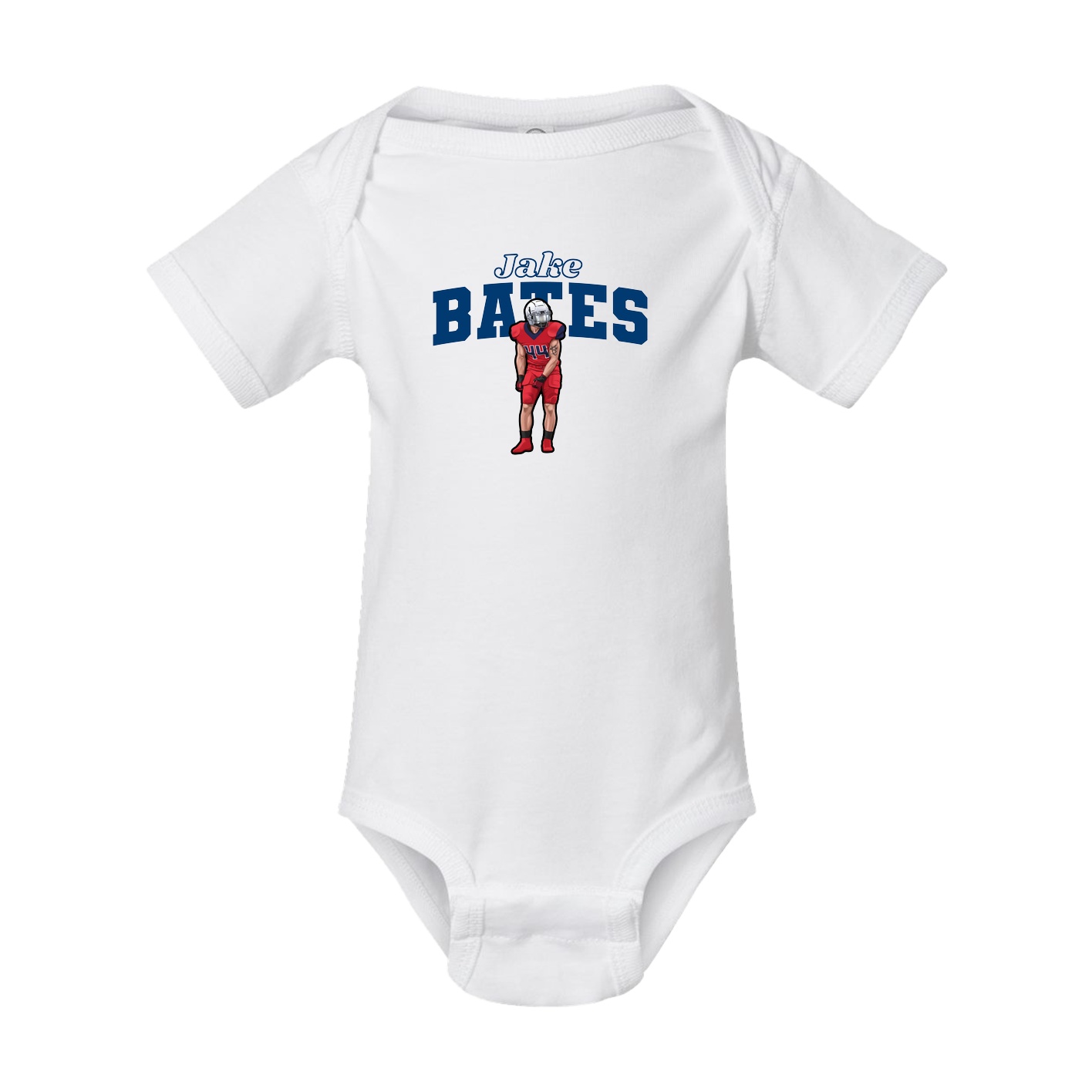 Baby Onesie — Name Arch in White