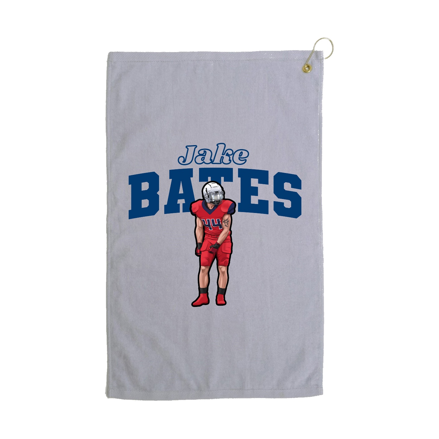 Golf Towel — Name Arch in Grey