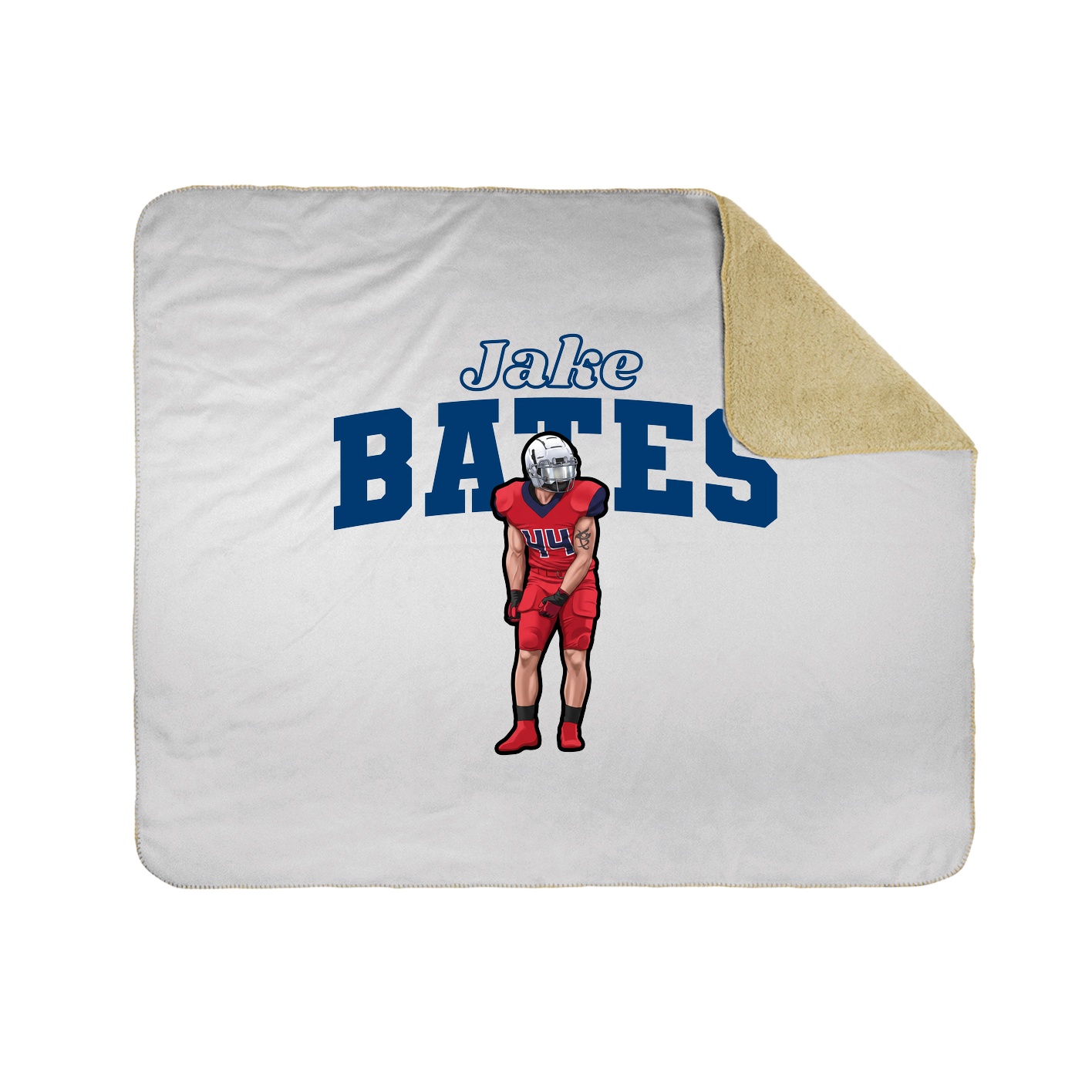 Throw Blanket — Name Arch in White