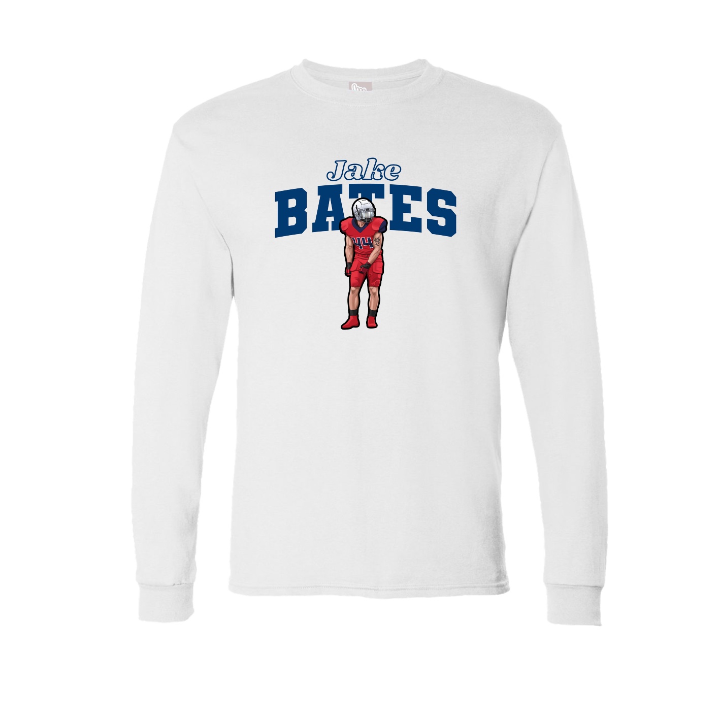 Long Sleeve Tee — Name Arch in White