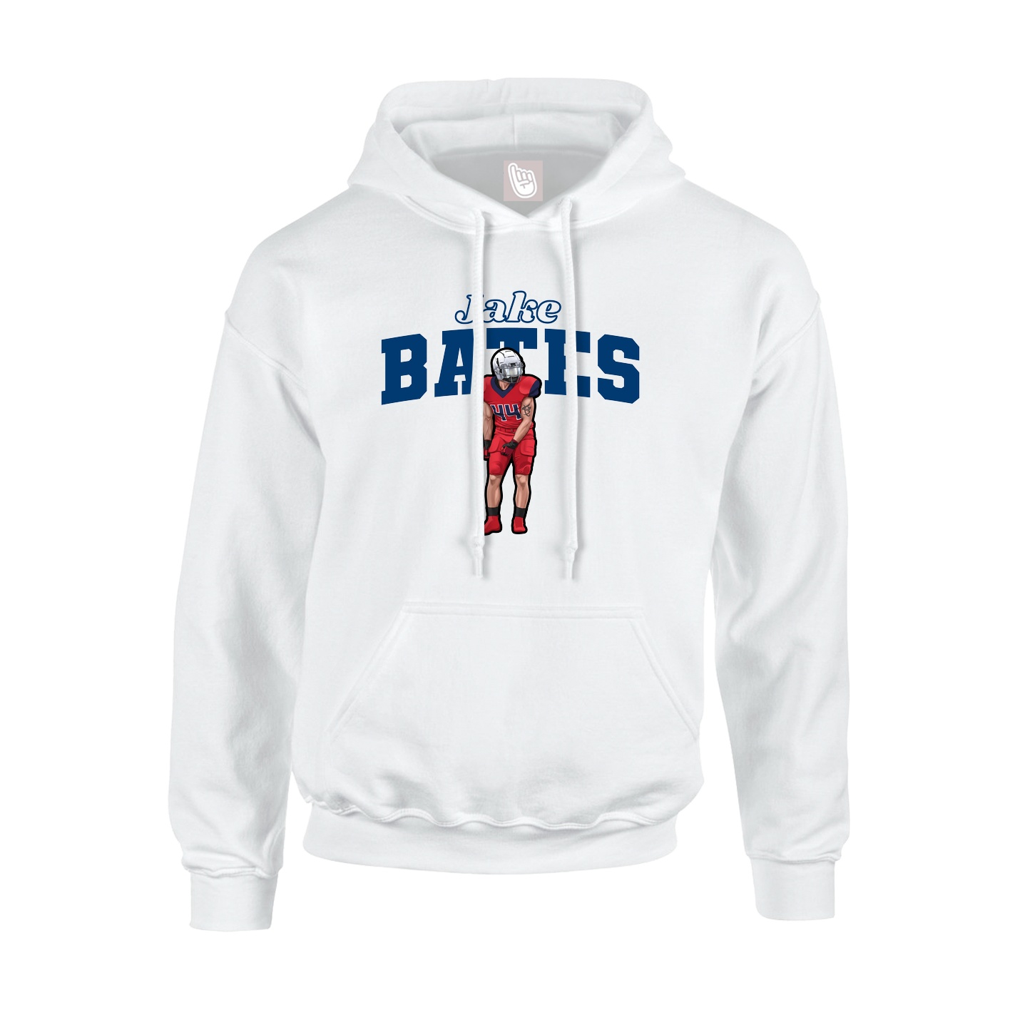 Hoodie — Name Arch in White