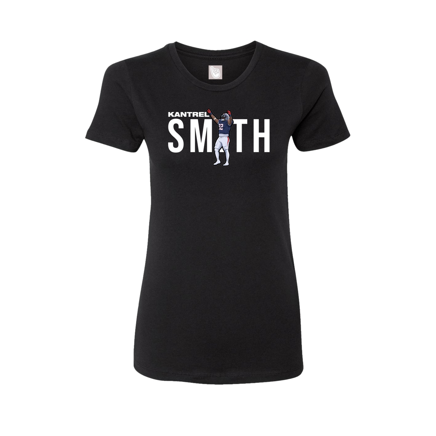 Fitted Women's Tee — Player Name in Black