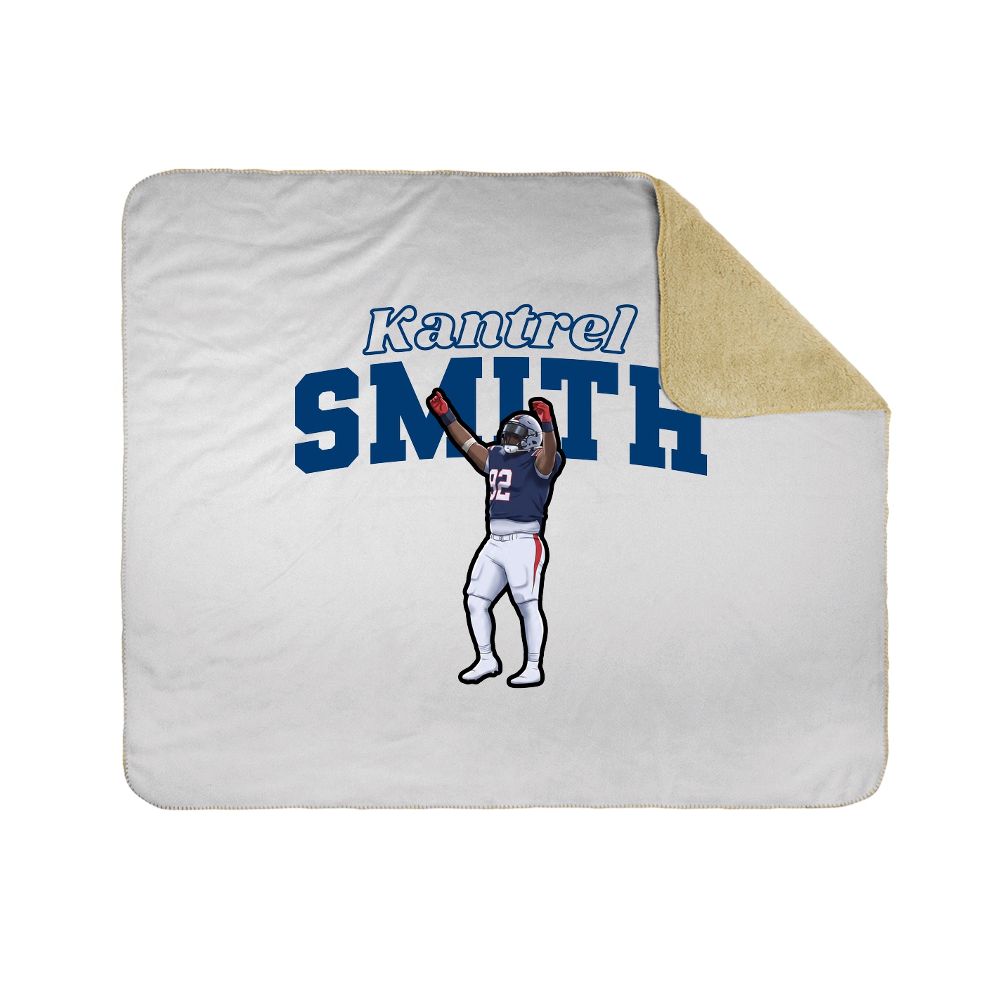 Throw Blanket — Name Arch in White