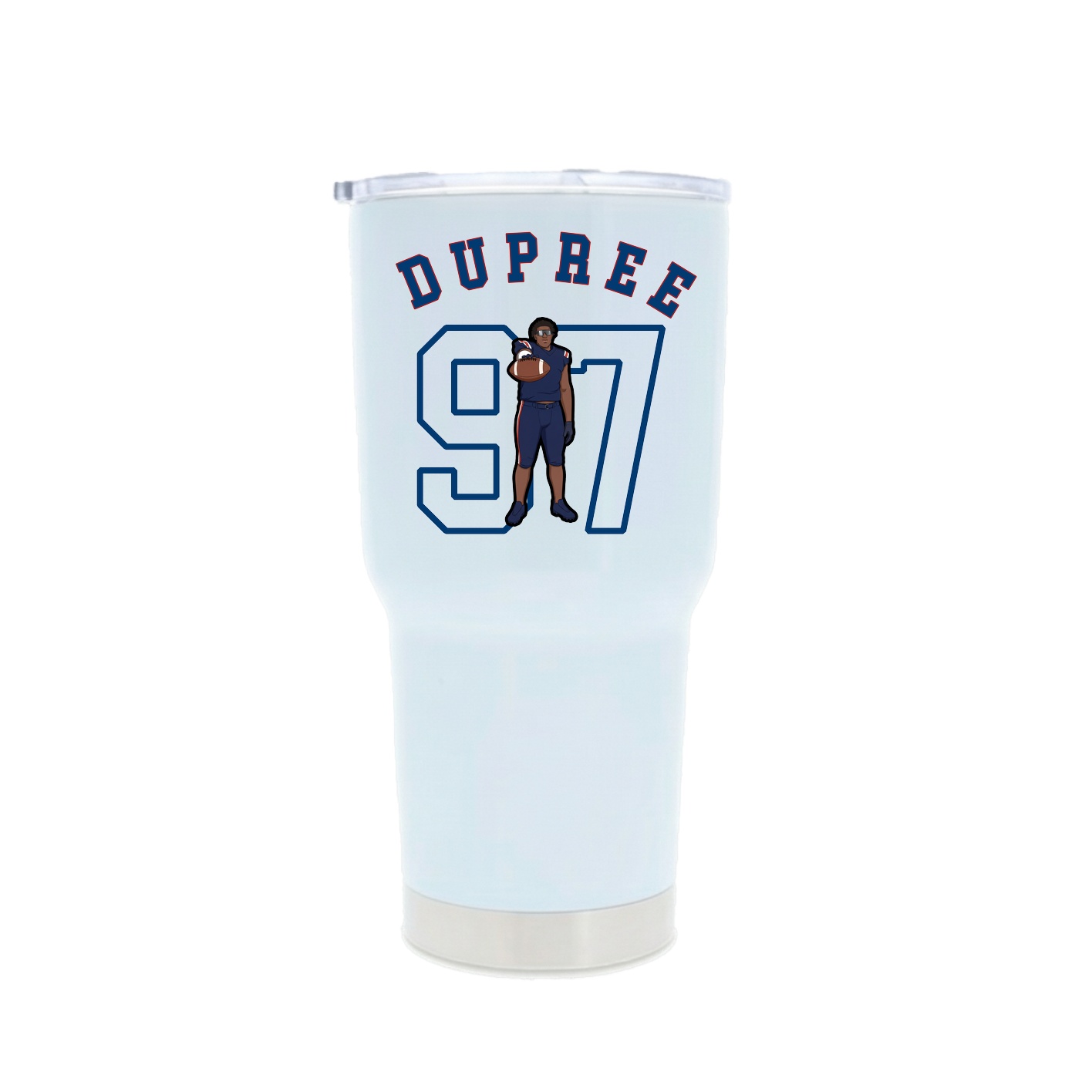 30oz Stainless Steel Tumbler — Shirsey Arch in White