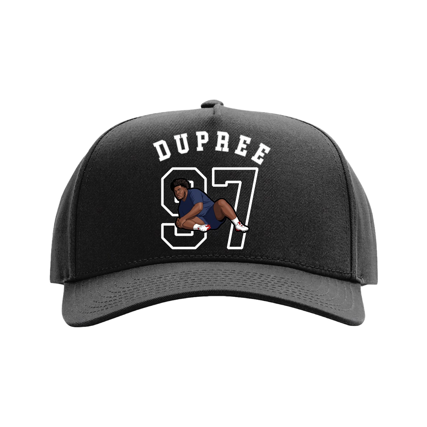 Full Fabric Five-Panel Champ Cap — Shirsey Arch in Black