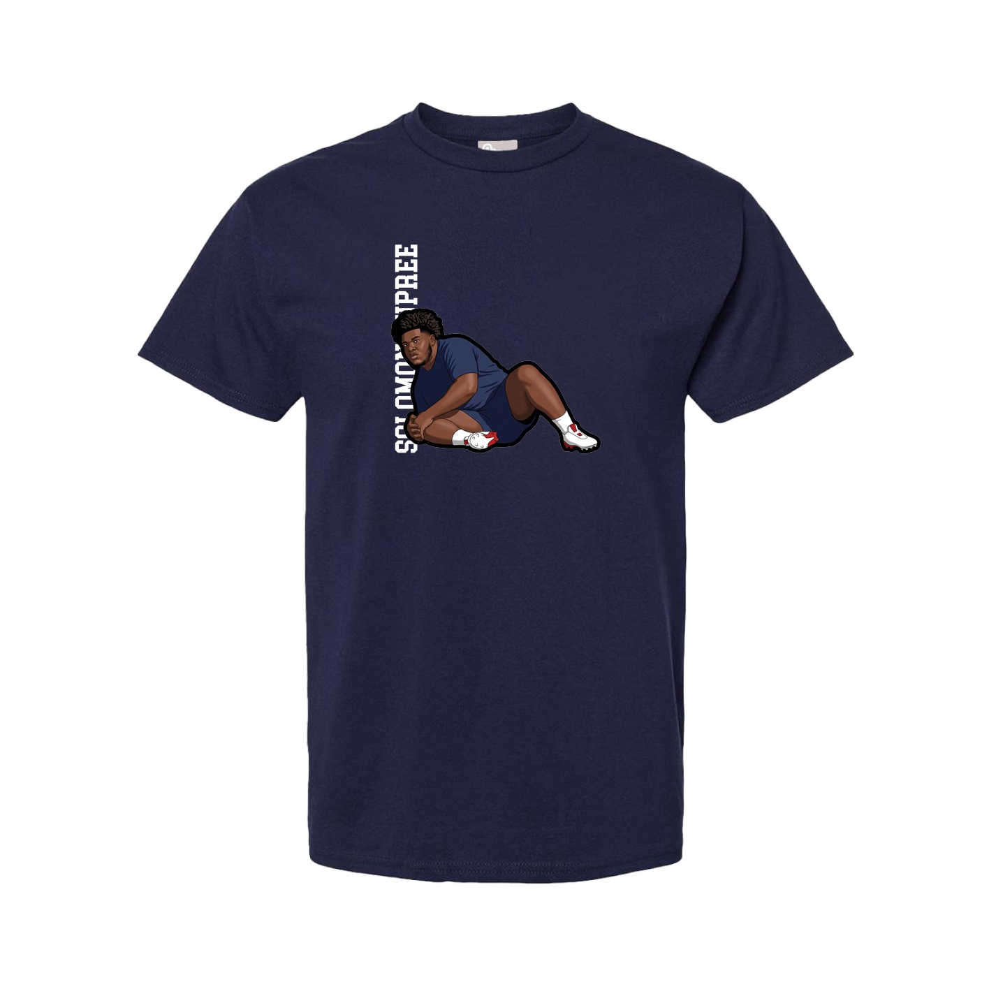 Youth Tee — Name Vertical in Navy
