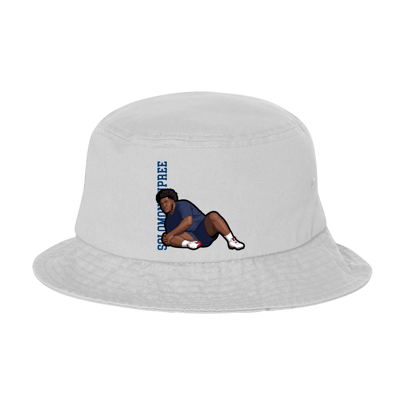 Bucket Cap — Name Vertical in White