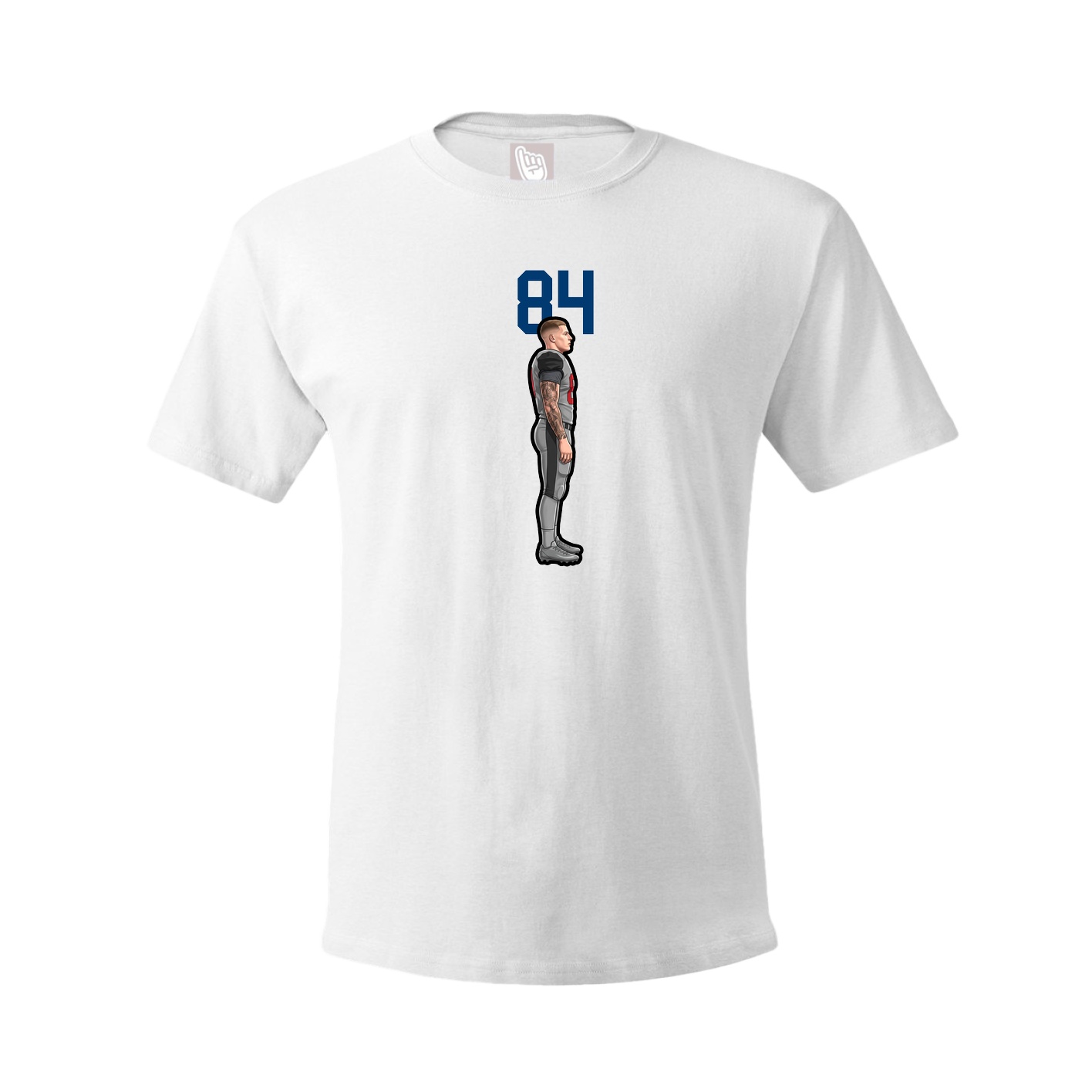 Youth Tee — Number Top in White