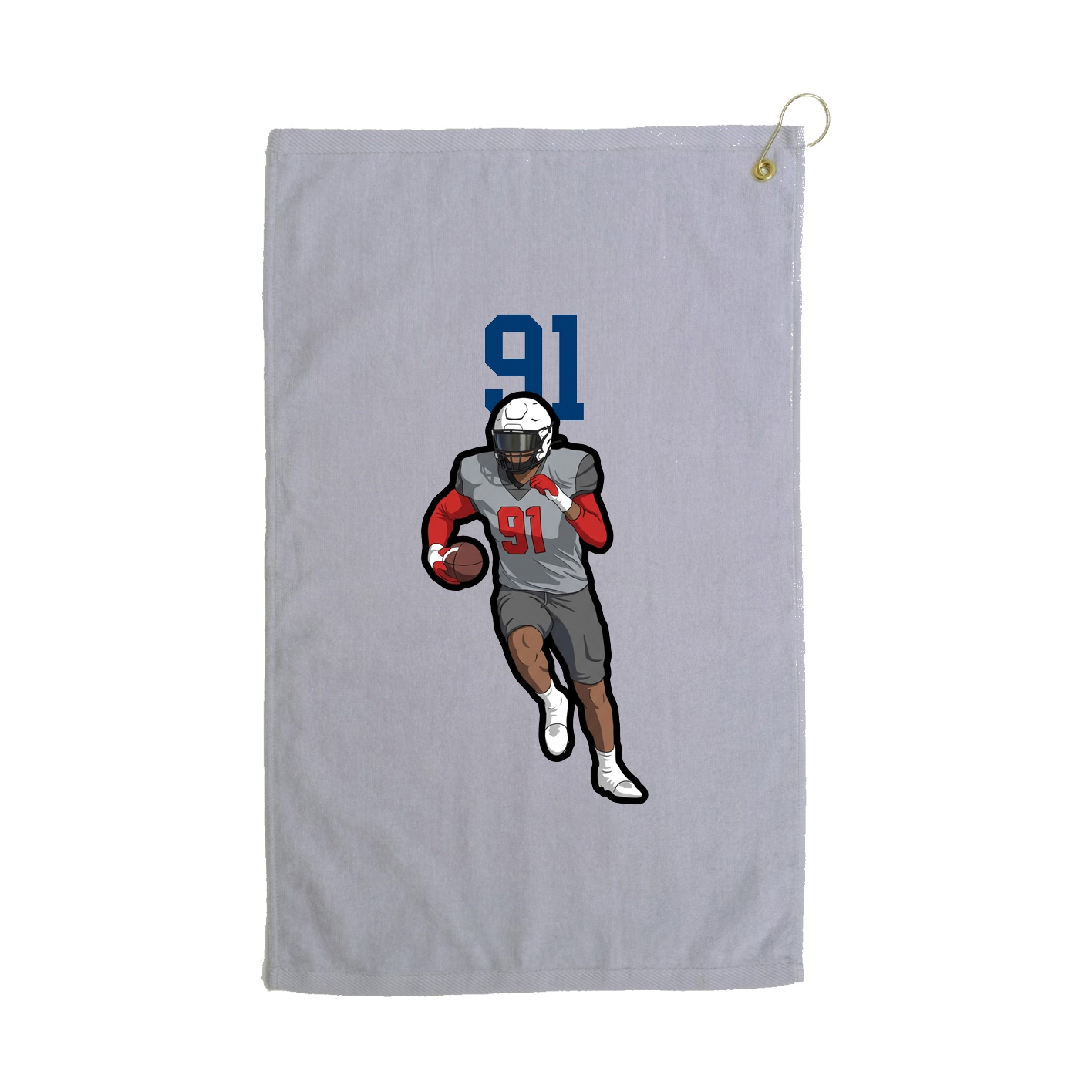 Golf Towel — Number Top in Grey