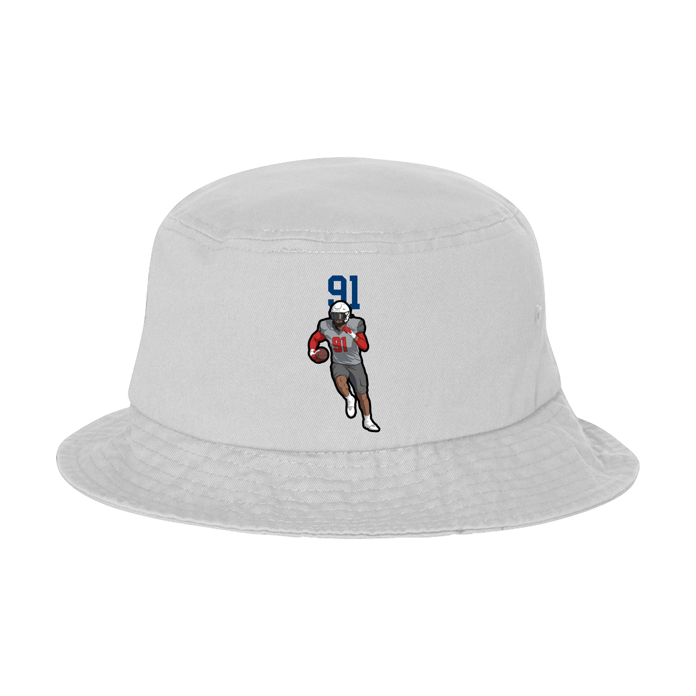 Bucket Cap — Number Top in White