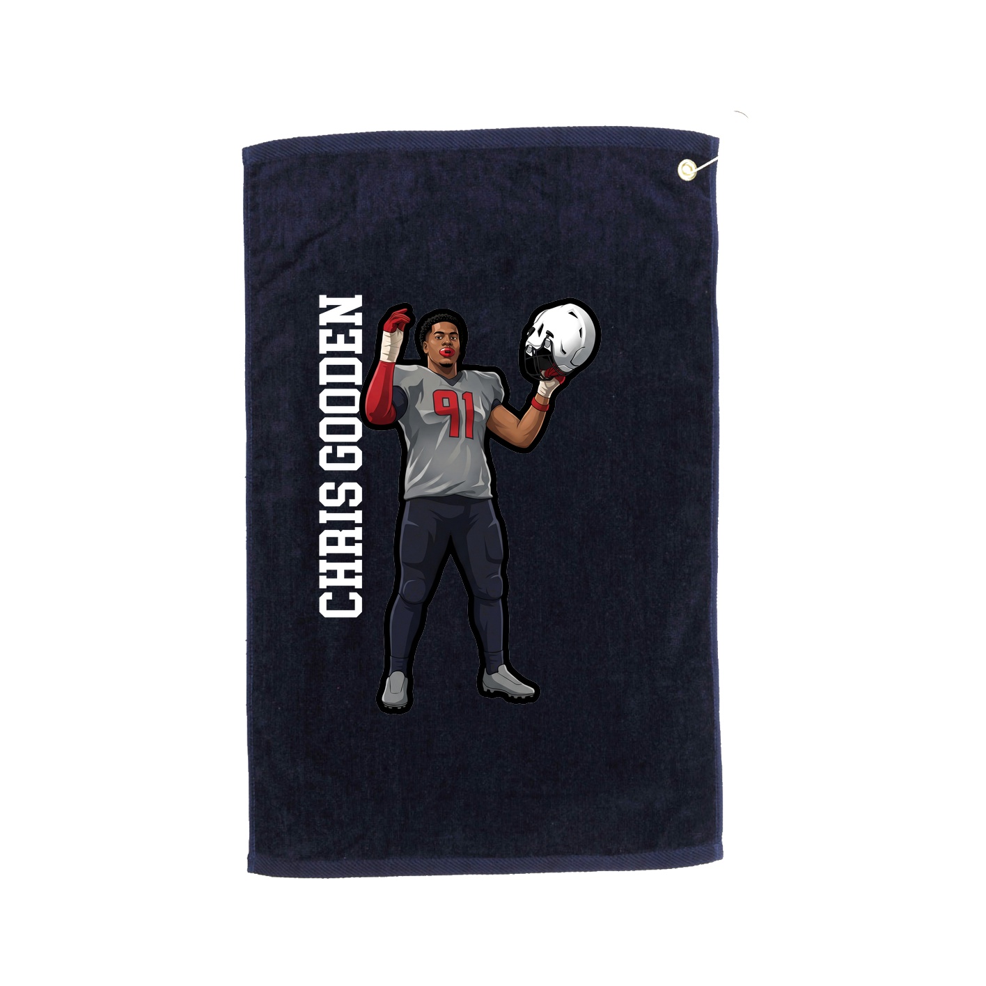 Golf Towel — Name Vertical in Navy