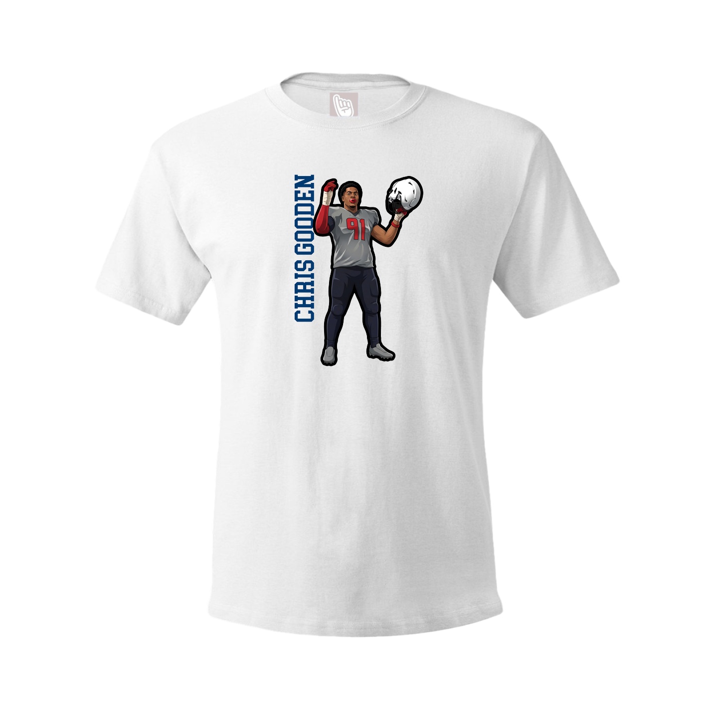 Youth Tee — Name Vertical in White