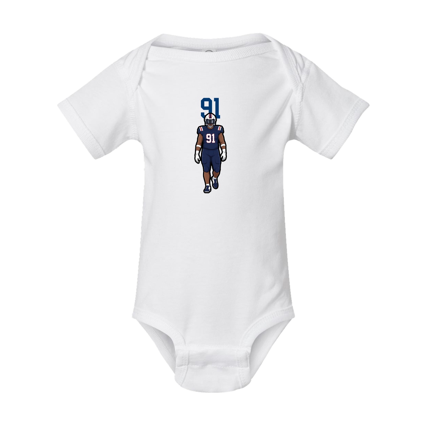 Baby Onesie — Number Top in White
