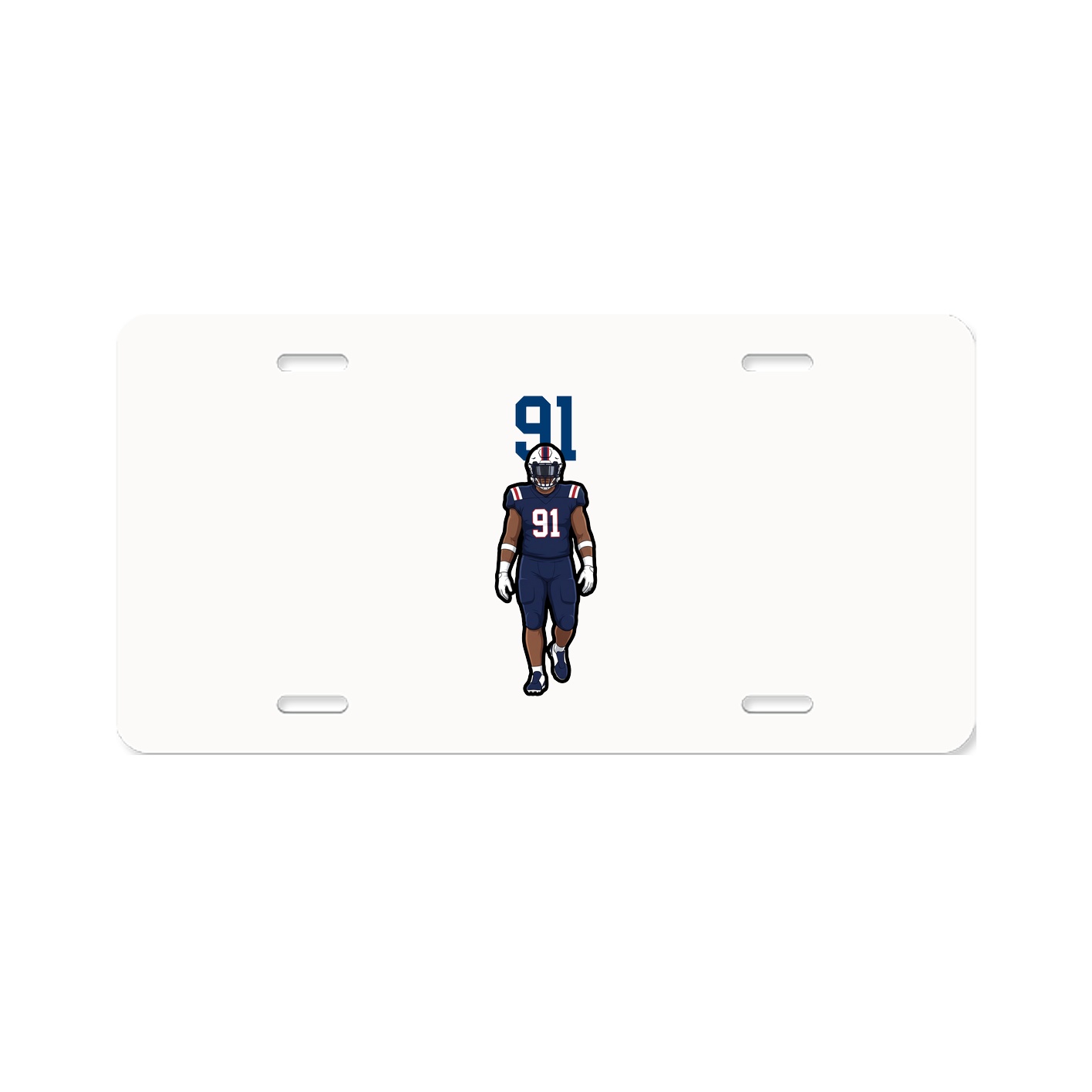 License Plate — Number Top in Classic