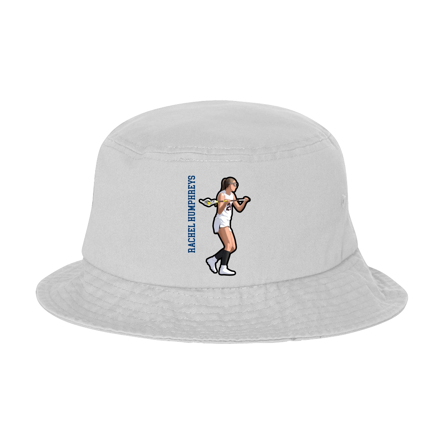 Bucket Cap — Name Vertical in White