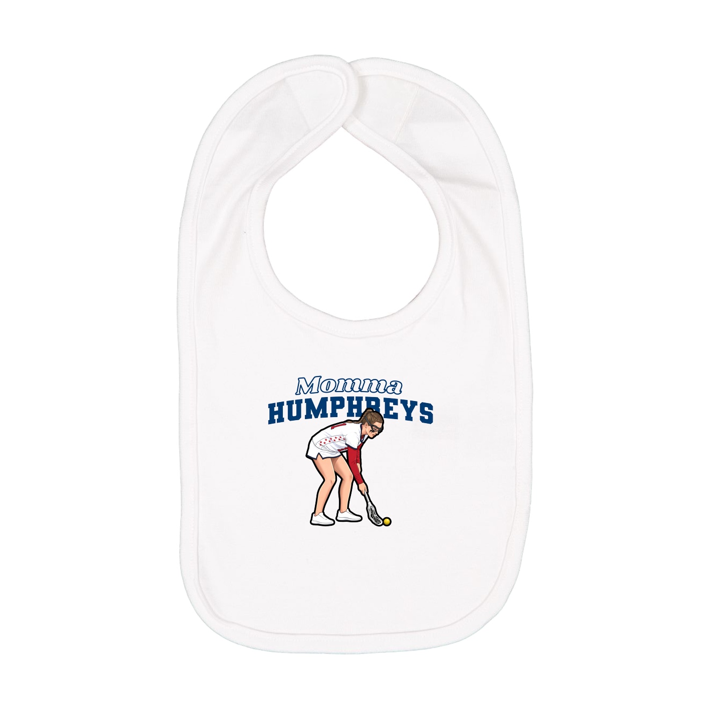 Infant Bib — Mothers Day Block in White