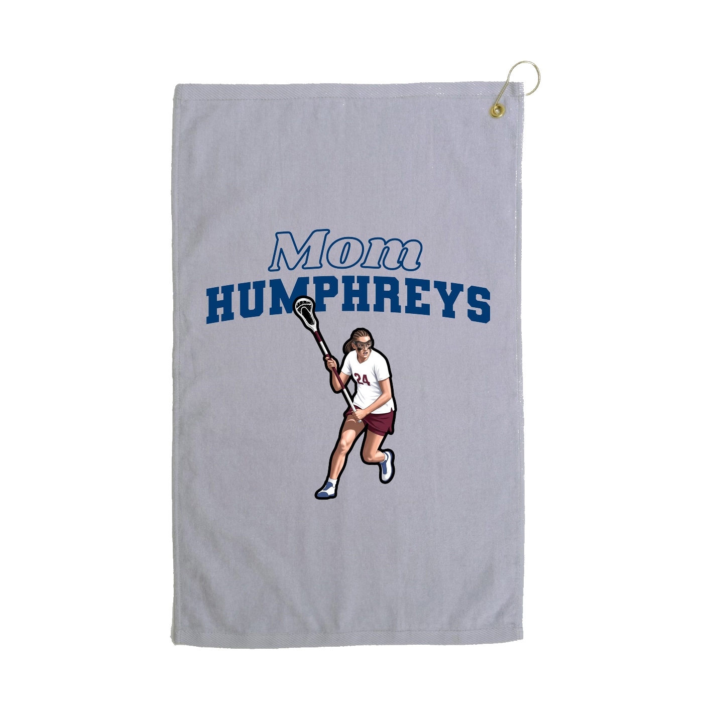 Golf Towel — Mothers Day Block in Grey