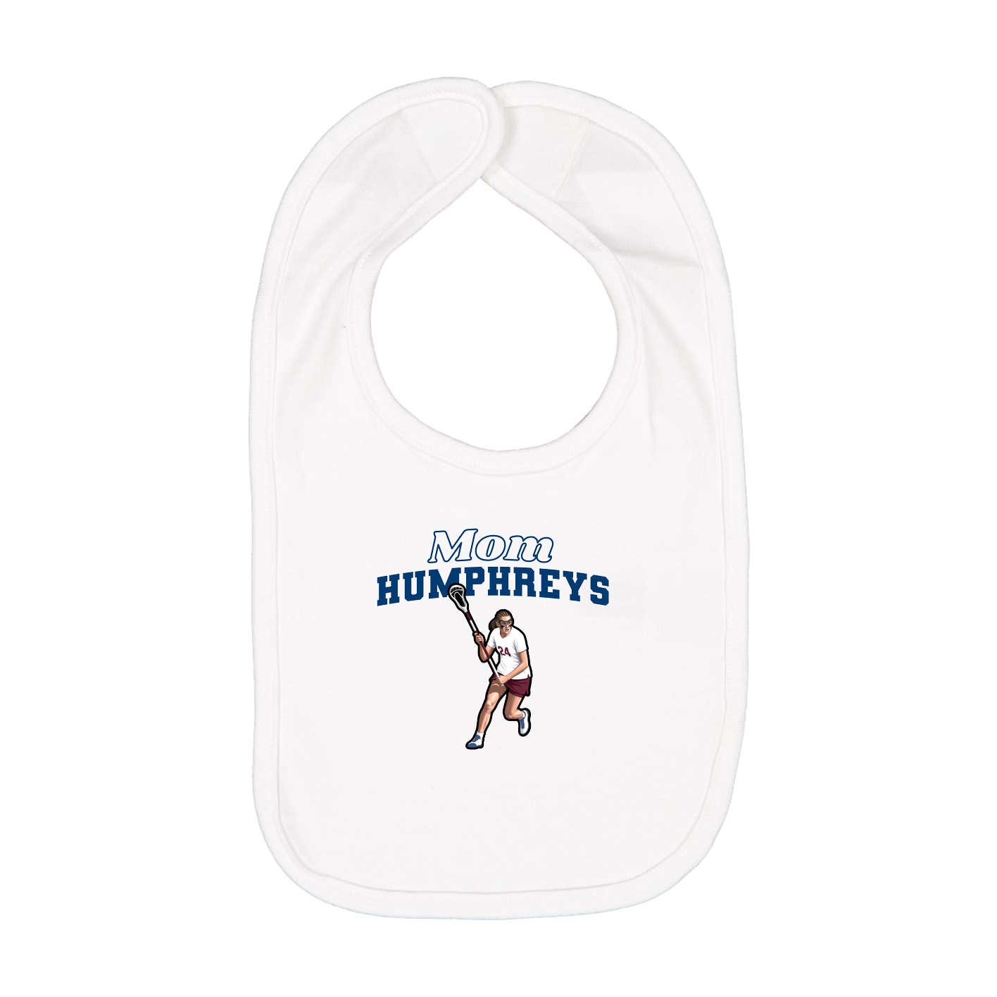 Infant Bib — Mothers Day Block in White
