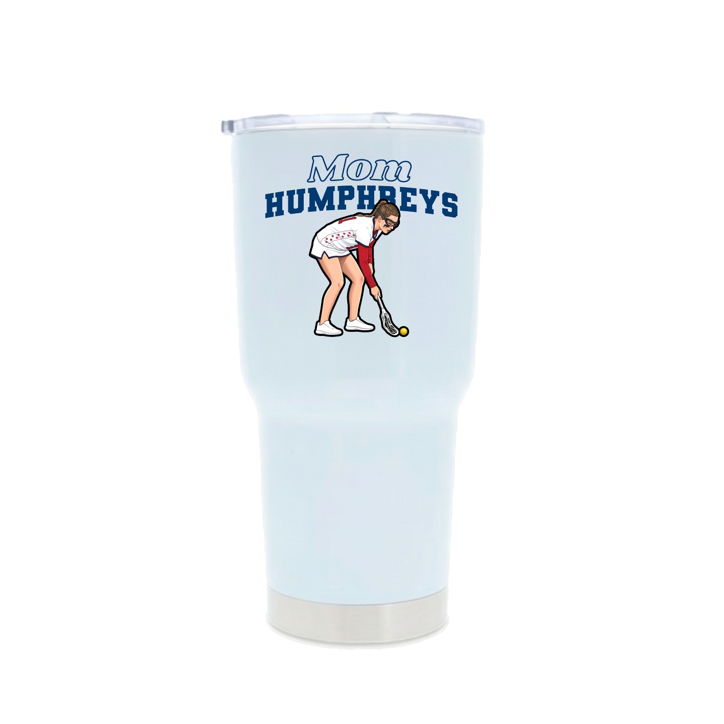 30oz Stainless Steel Tumbler — Mothers Day Block in White