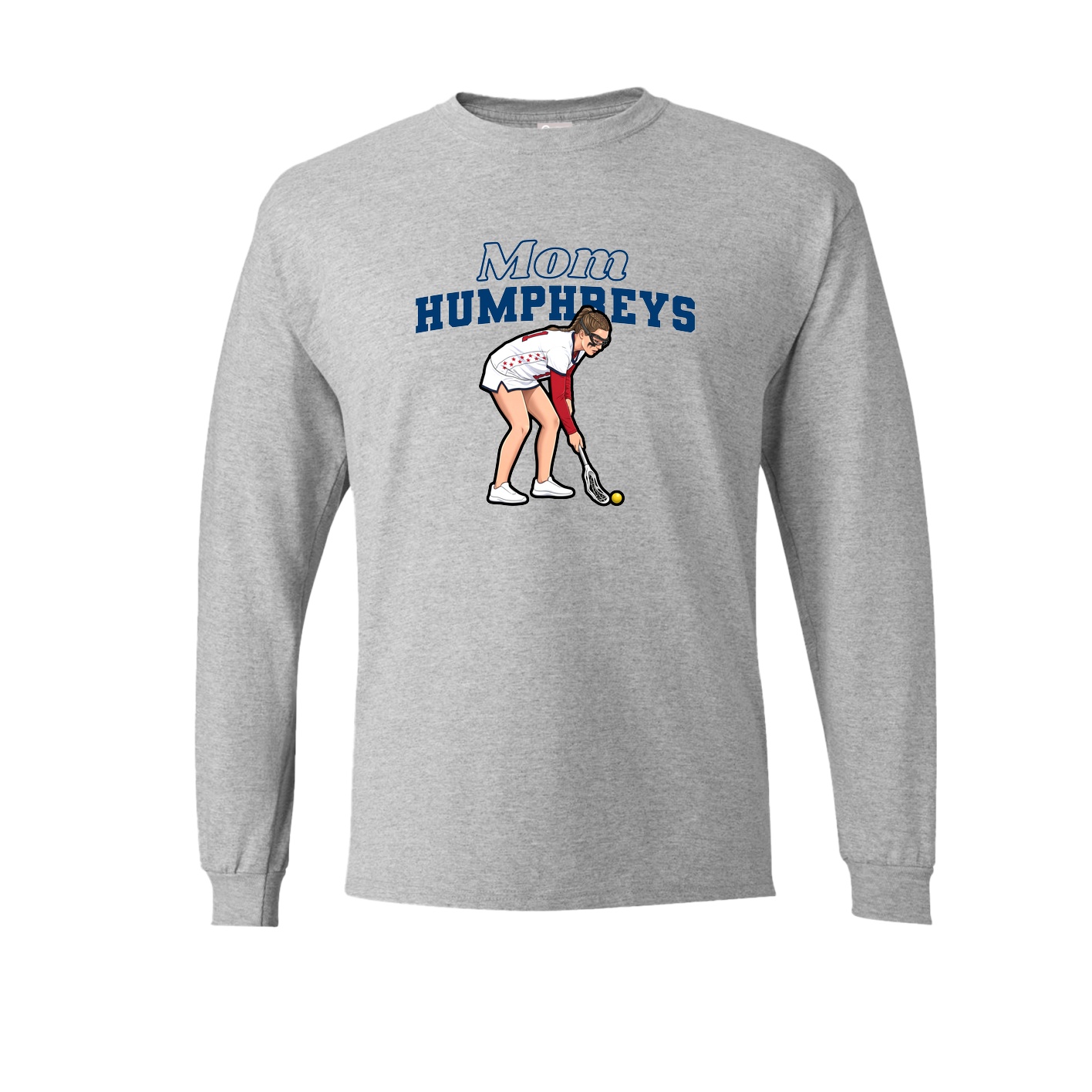 Long Sleeve Tee — Mothers Day Block in Grey