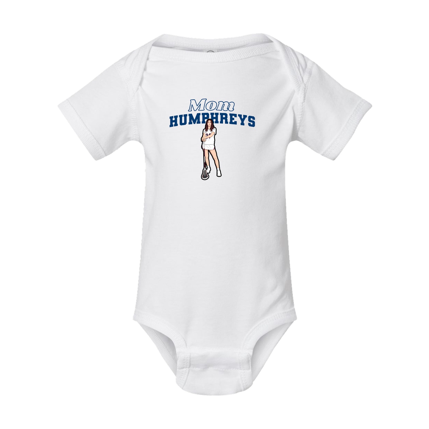 Baby Onesie — Mothers Day Block in White