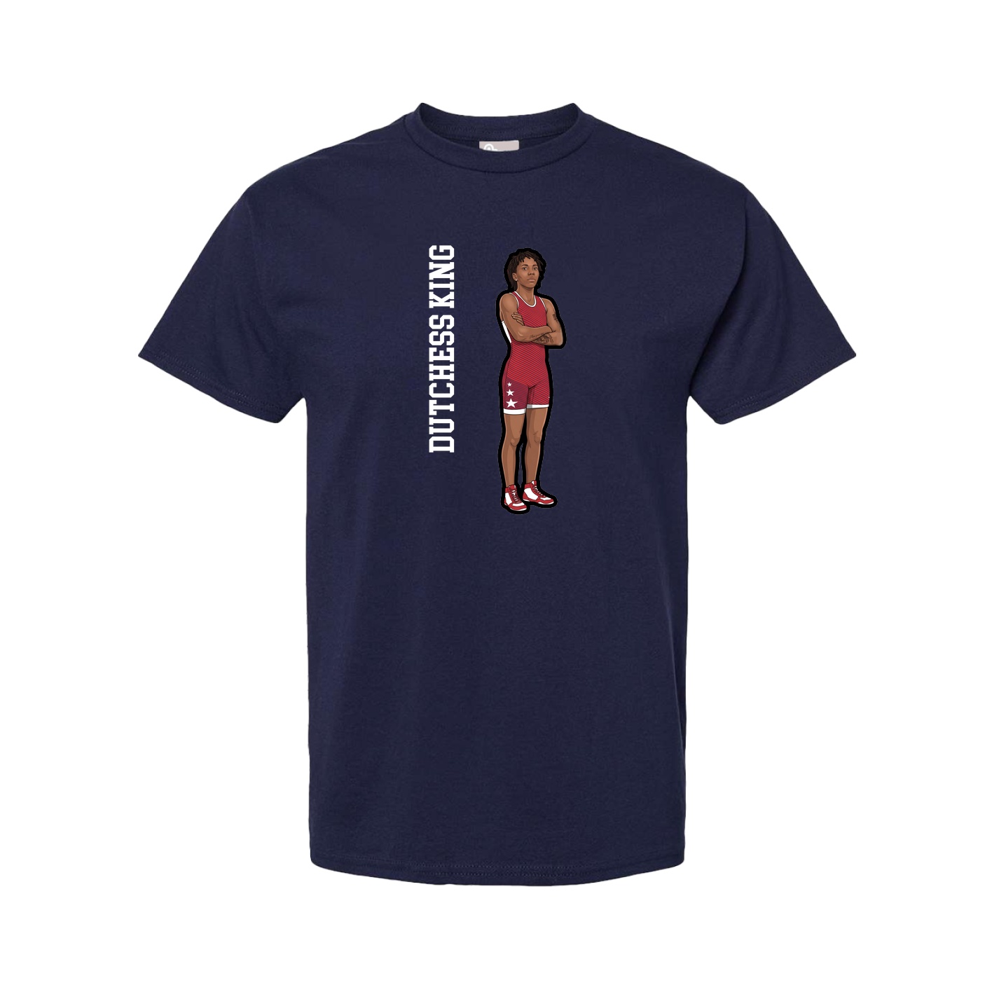 Youth Tee — Name Vertical in Navy