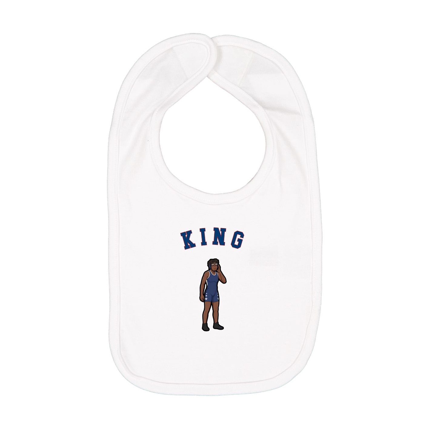 Infant Bib — Shirsey Arch in White