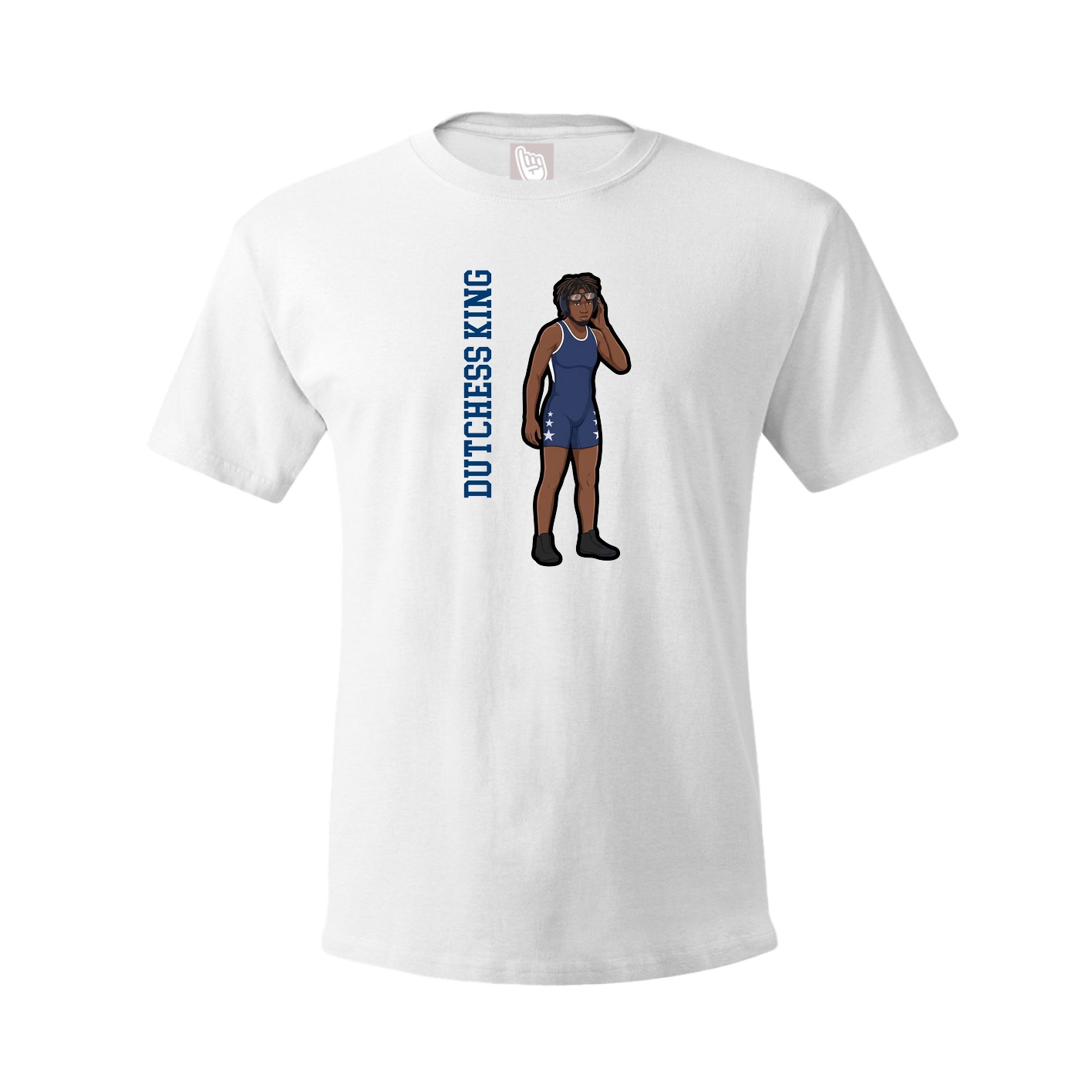 Youth Tee — Name Vertical in White