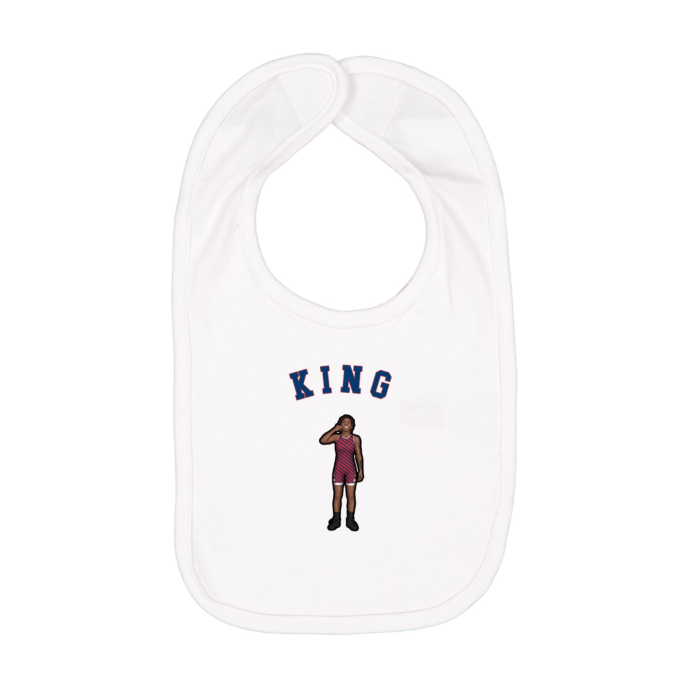 Infant Bib — Shirsey Arch in White