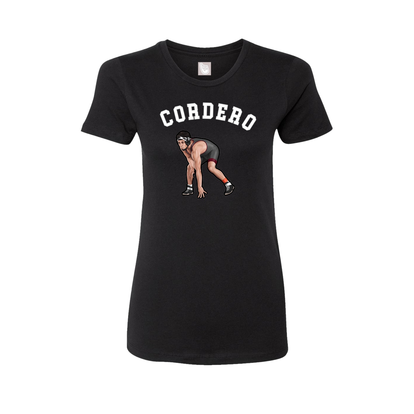 Fitted Women's Tee — Shirsey Arch in Black