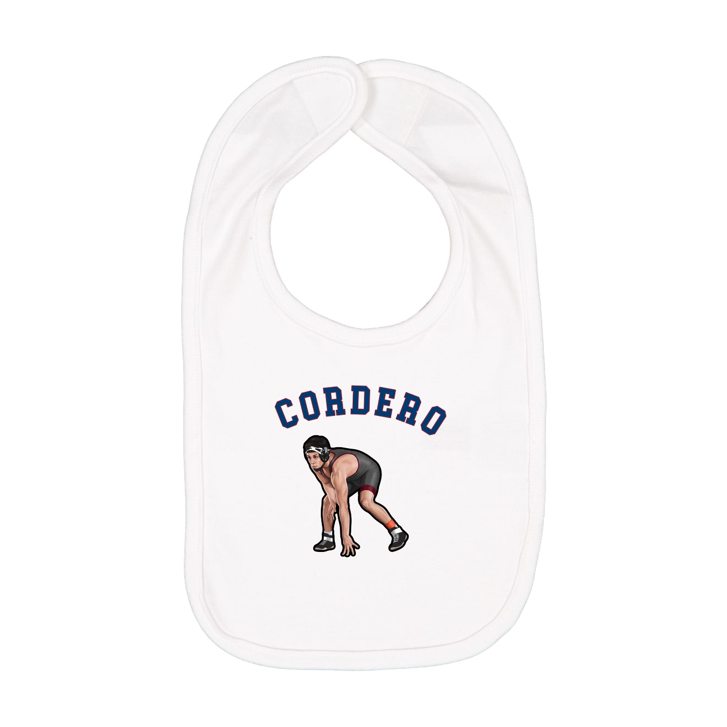 Infant Bib — Shirsey Arch in White