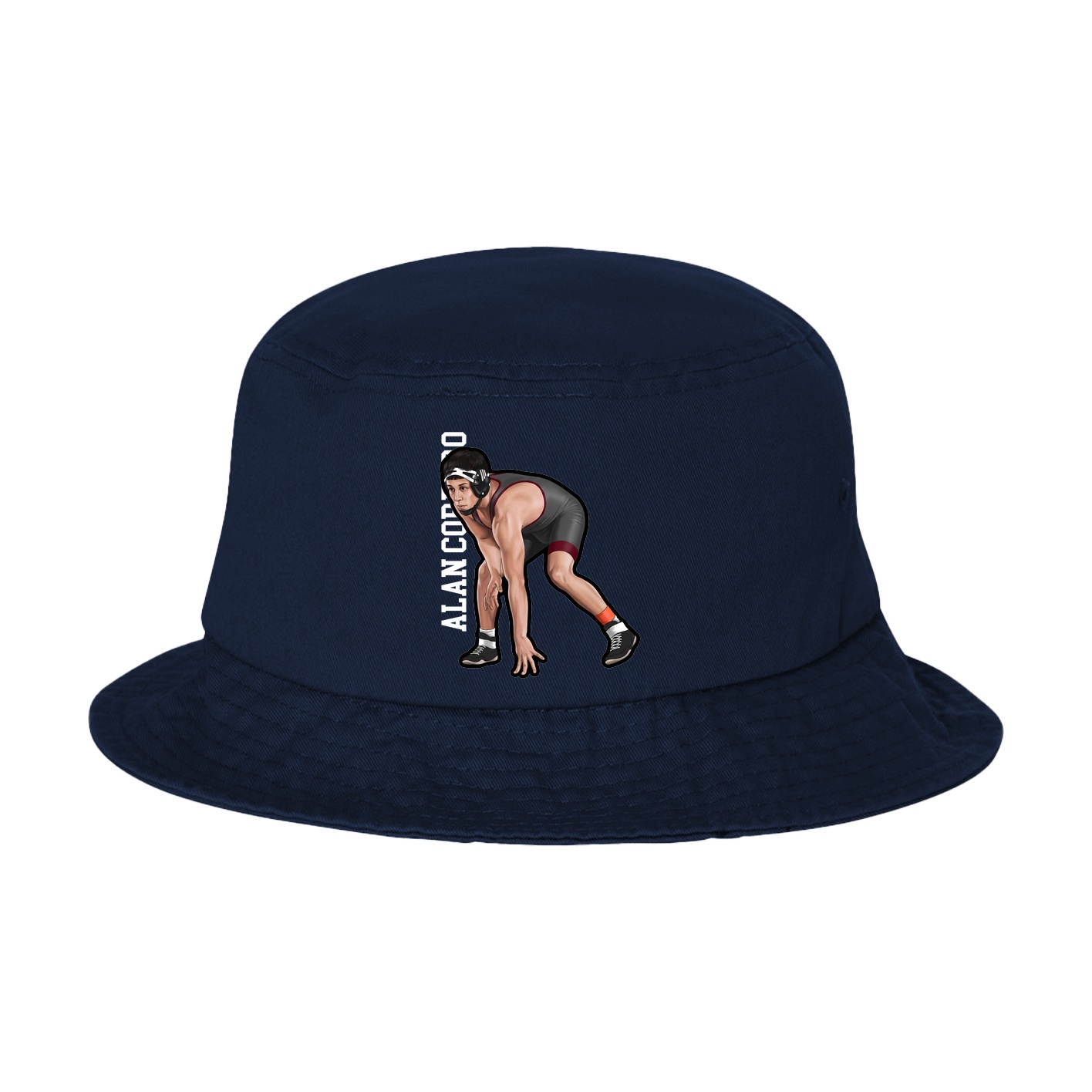 Bucket Cap — Name Vertical in Navy