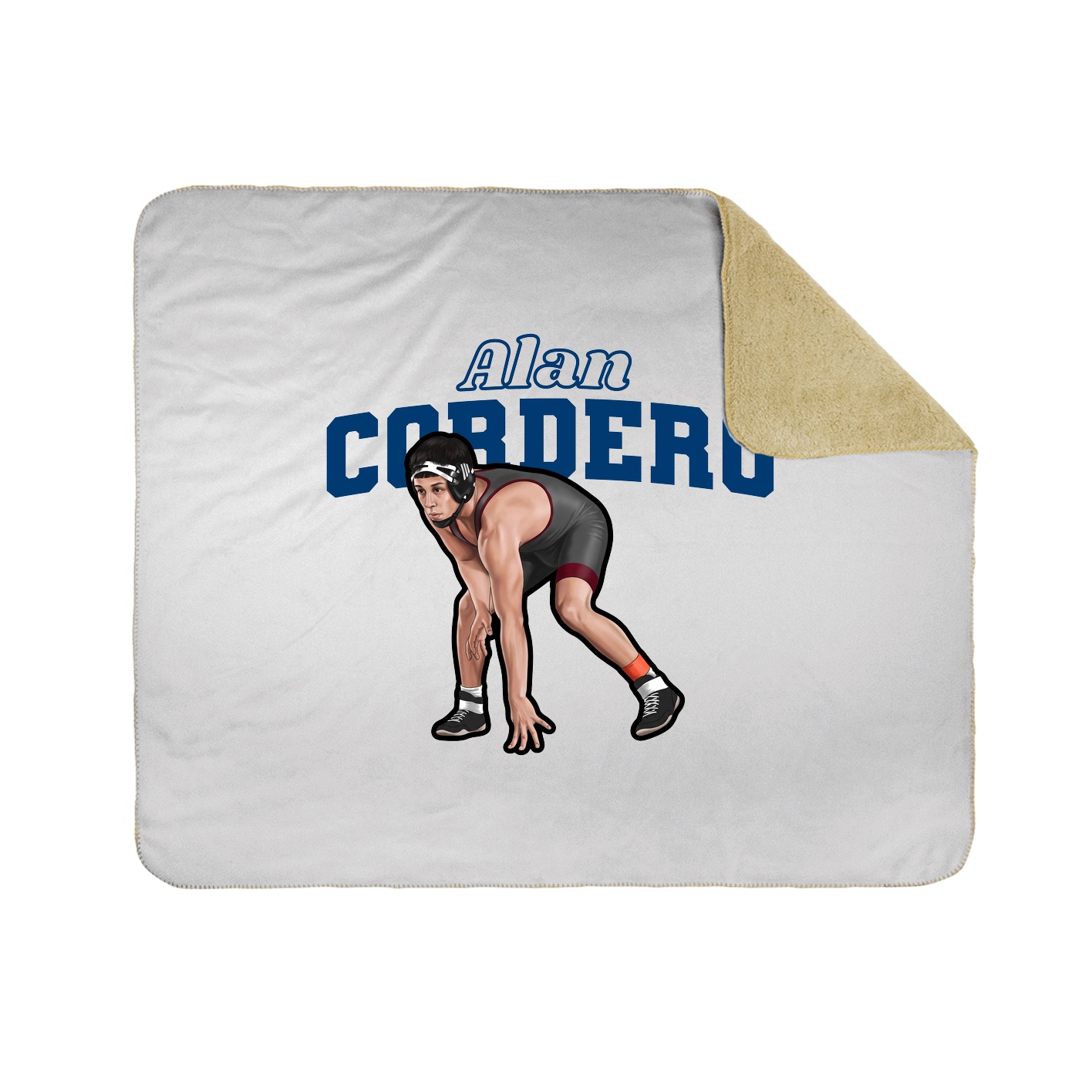 Throw Blanket — Name Arch in White