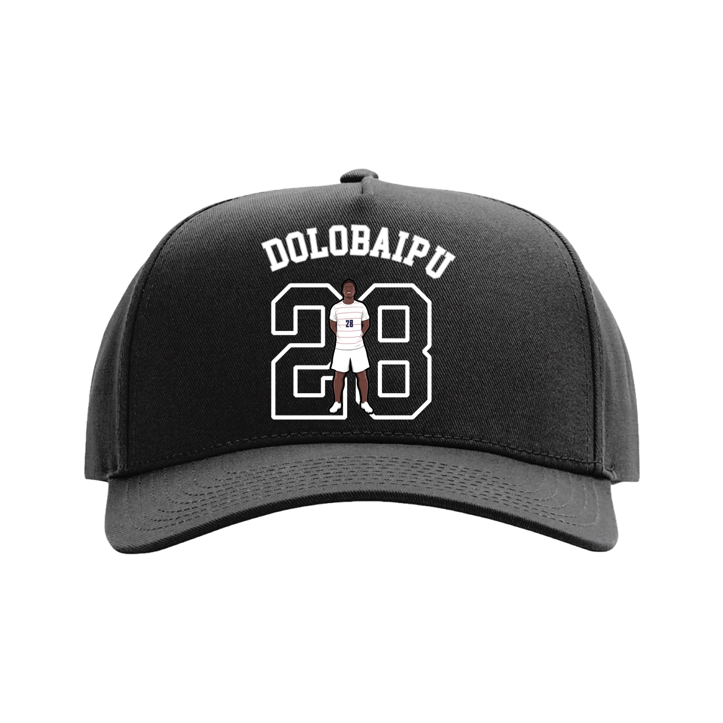 Full Fabric Five-Panel Champ Cap — Shirsey Arch in Black