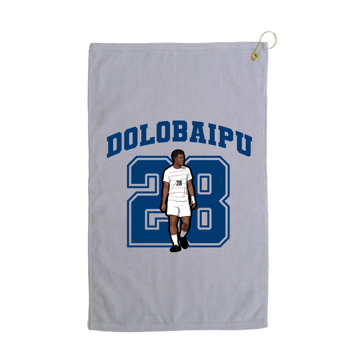 Golf Towel — Number in Grey