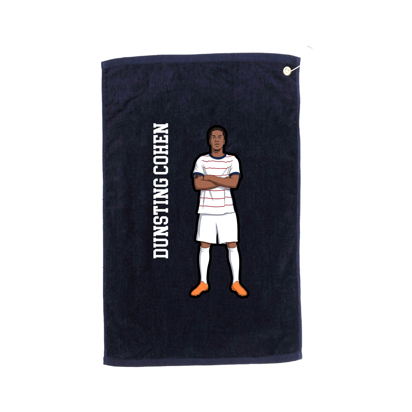 Golf Towel — Name Vertical in Navy