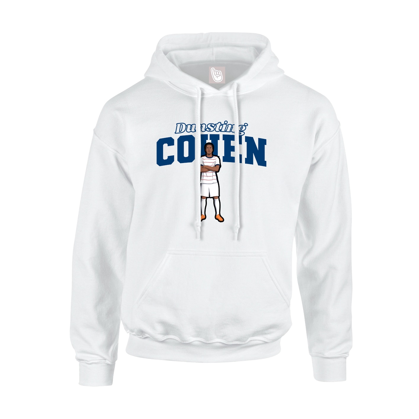 Youth Hoodie — Name Arch in White