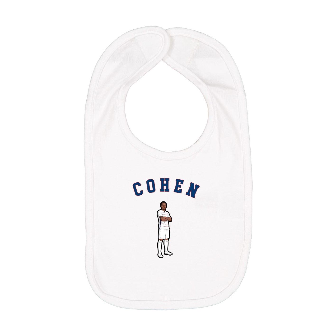 Infant Bib — Shirsey Arch in White
