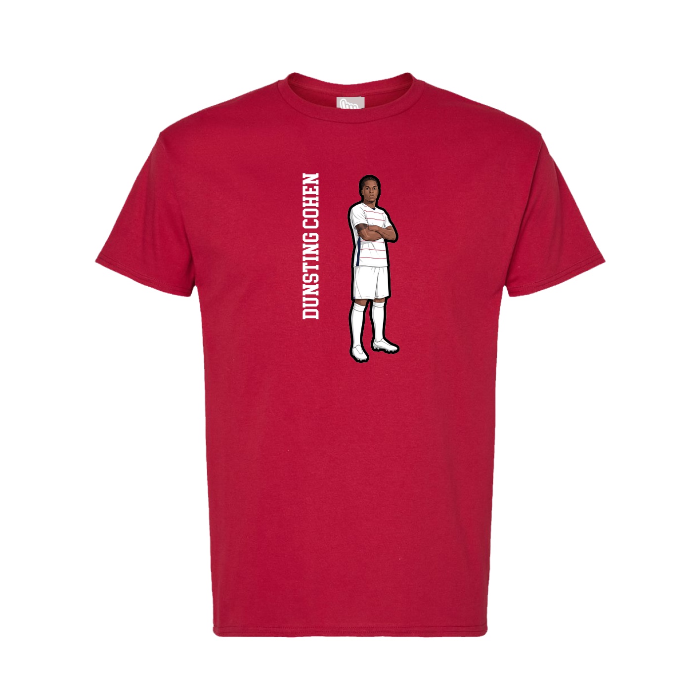Tee — Name Vertical in Crimson