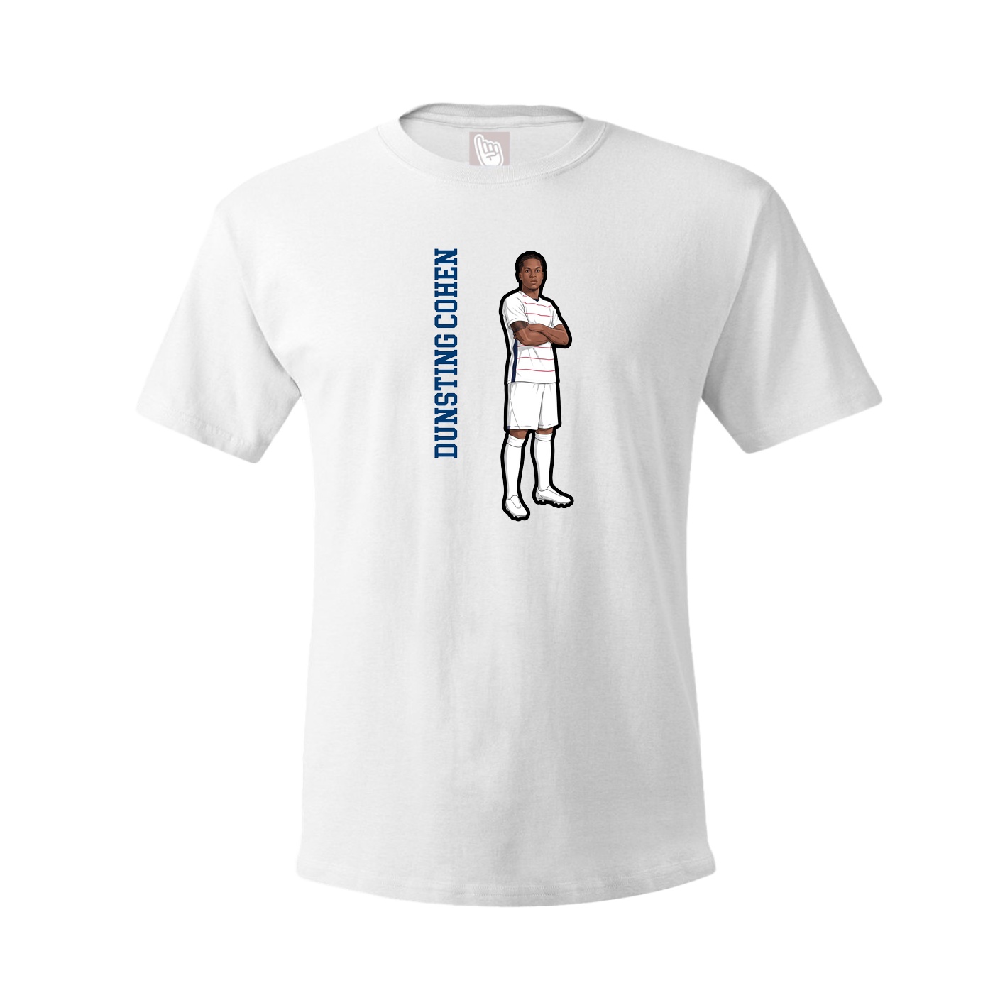 Youth Tee — Name Vertical in White