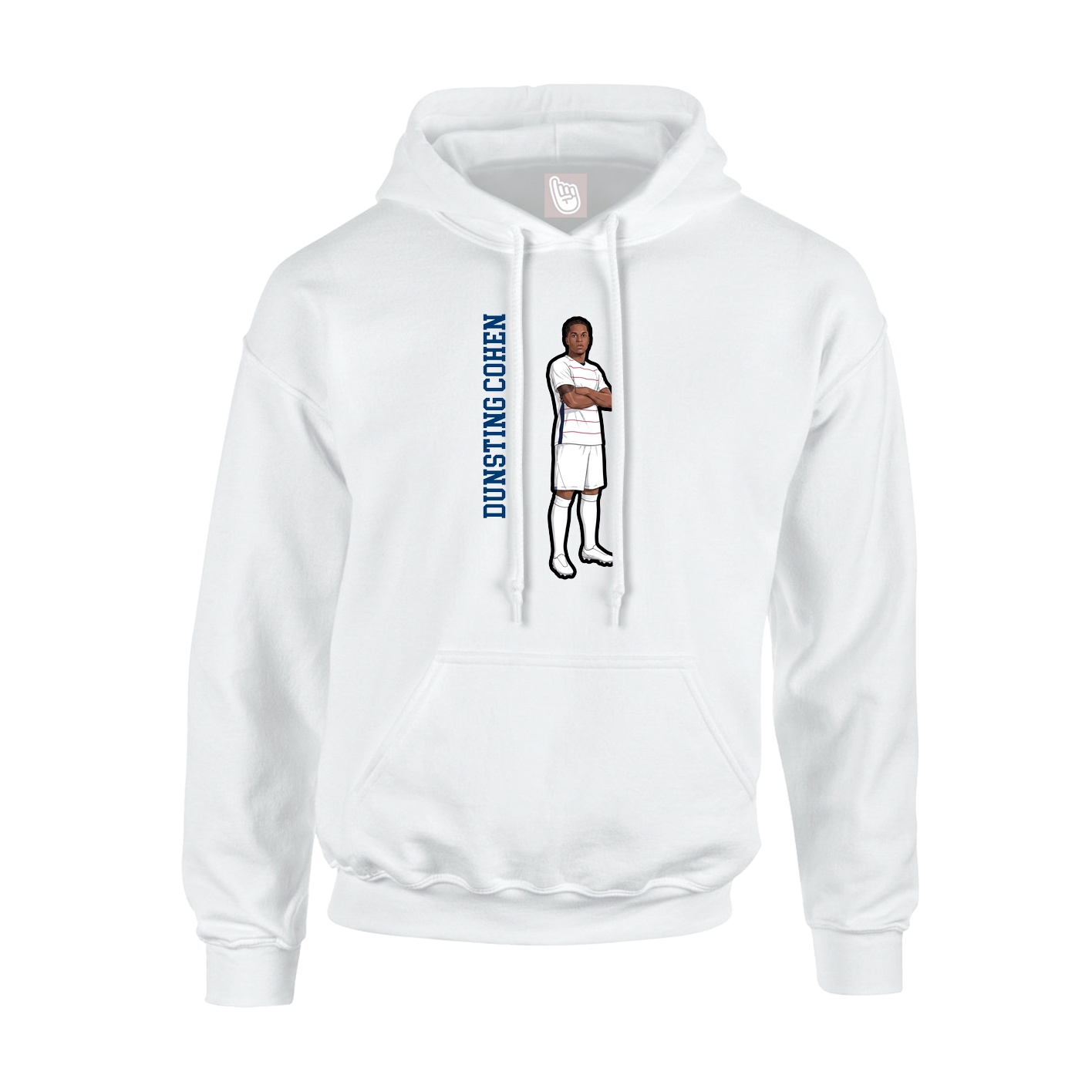 Hoodie — Name Vertical in White