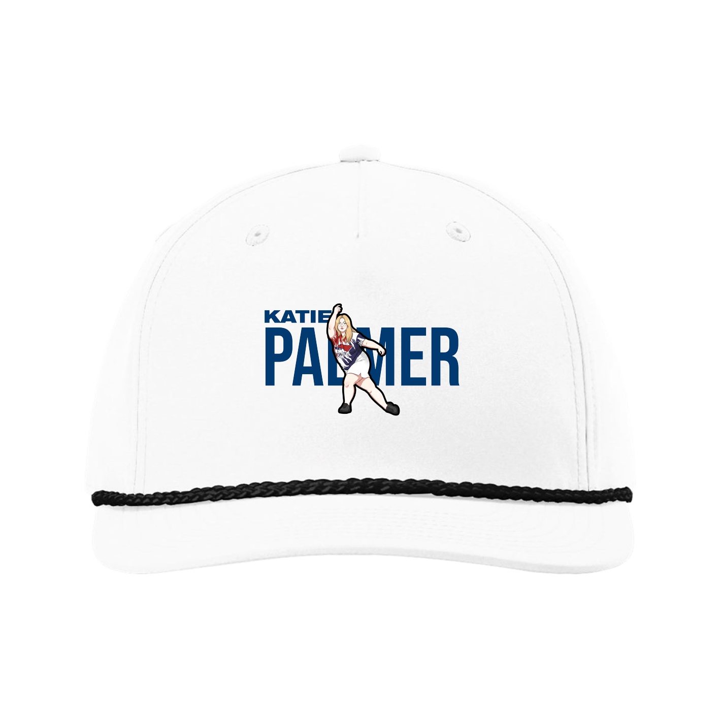 Five-Panel Classic Rope Cap — Player Name in White