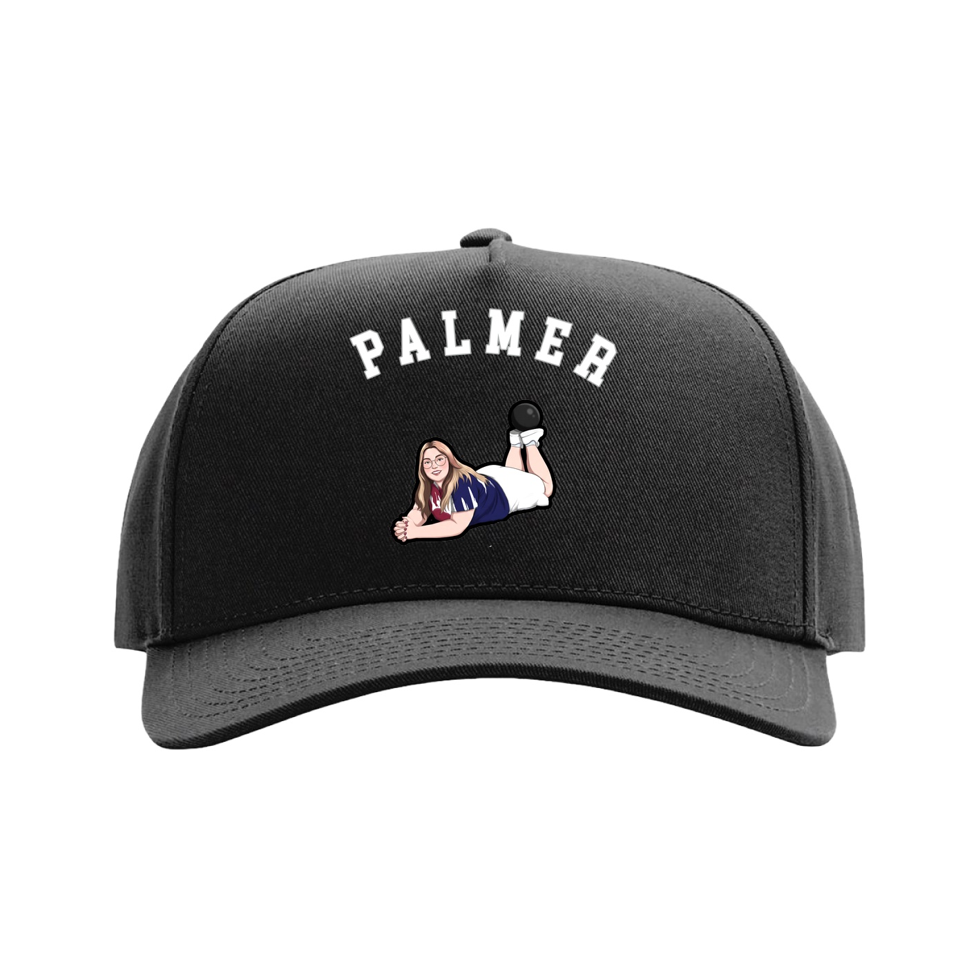 Full Fabric Five-Panel Champ Cap — Shirsey Arch in Black