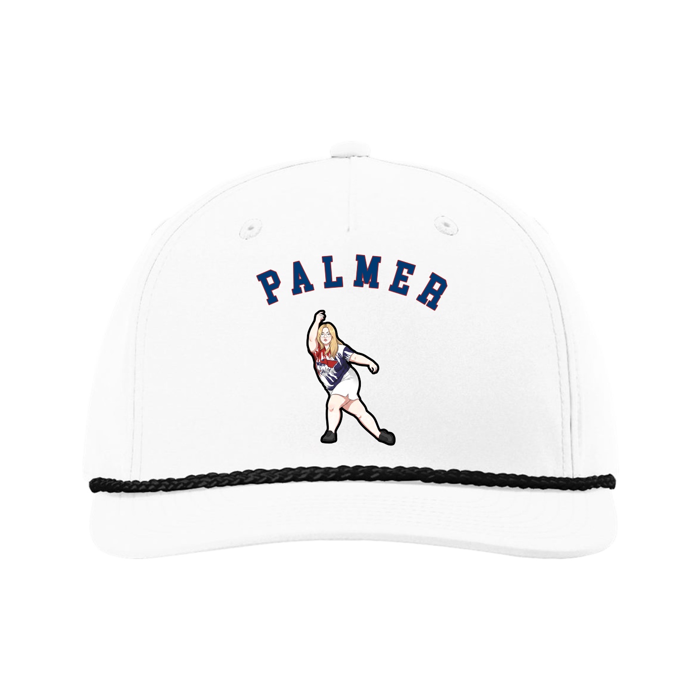 Five-Panel Classic Rope Cap — Shirsey Arch in White