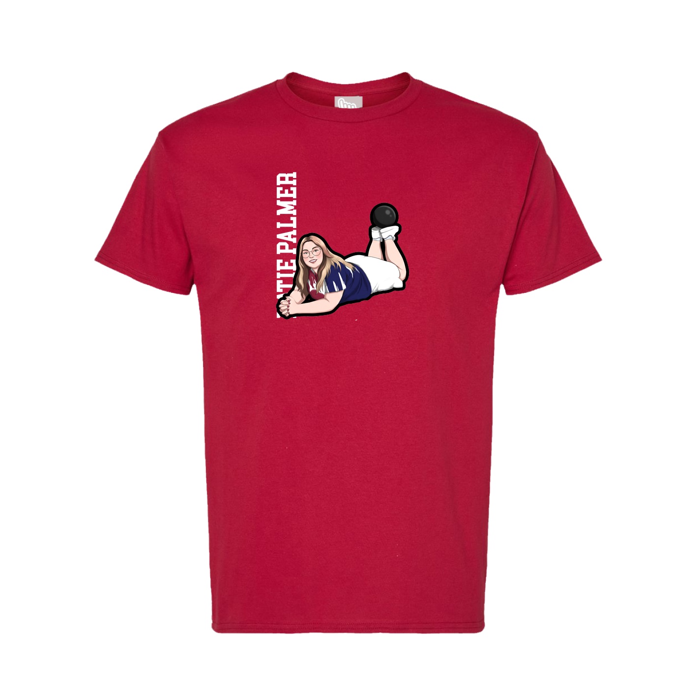Tee — Name Vertical in Crimson