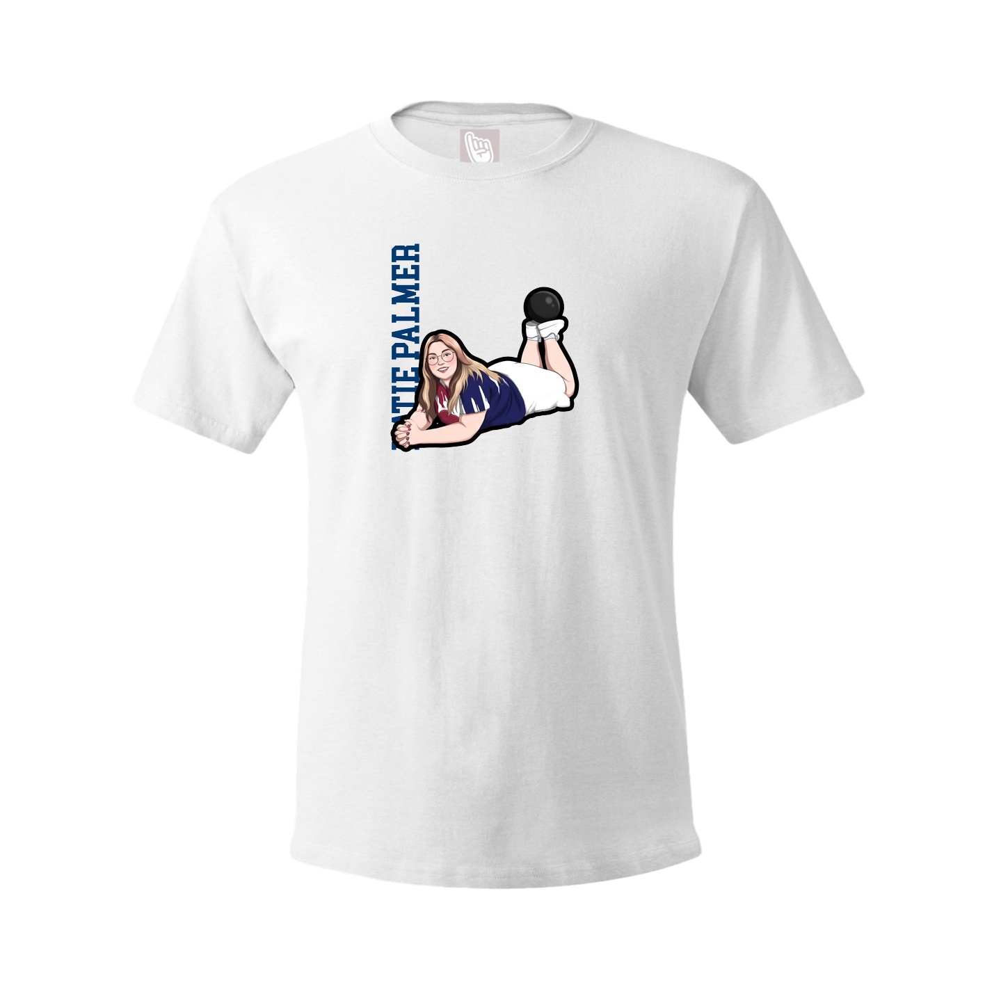 Youth Tee — Name Vertical in White