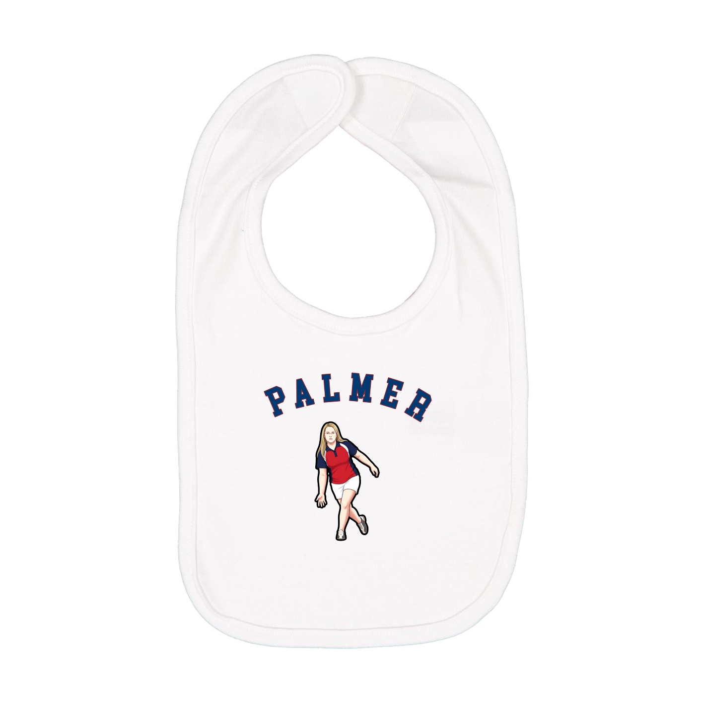 Infant Bib — Shirsey Arch in White