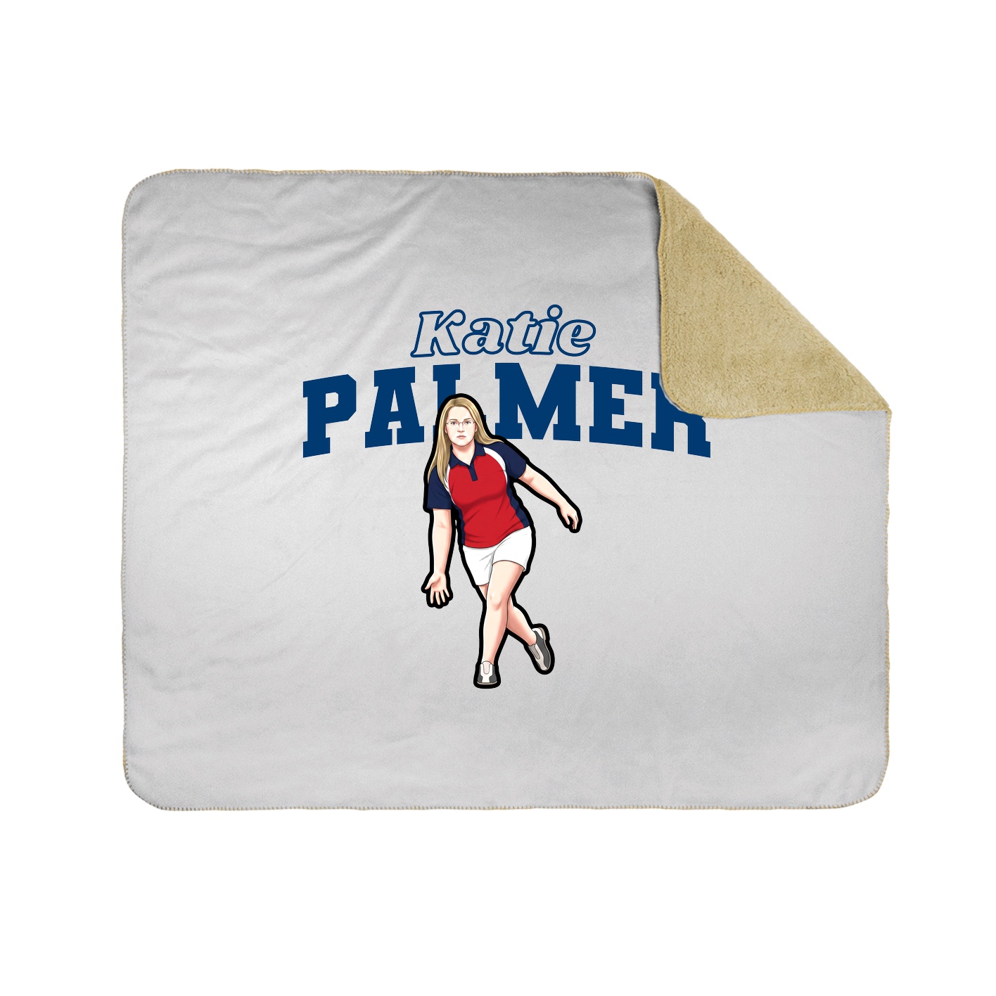Throw Blanket — Name Arch in White