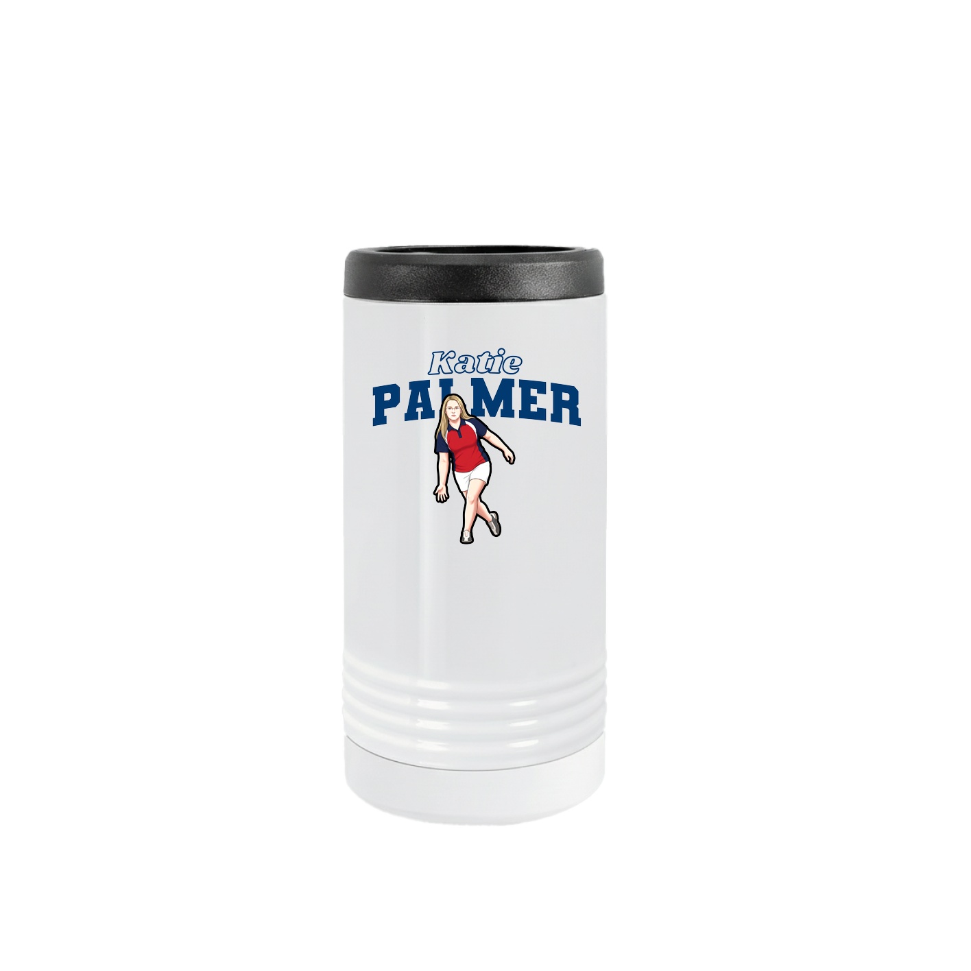 Slim Beverage Holder — Name Arch in White